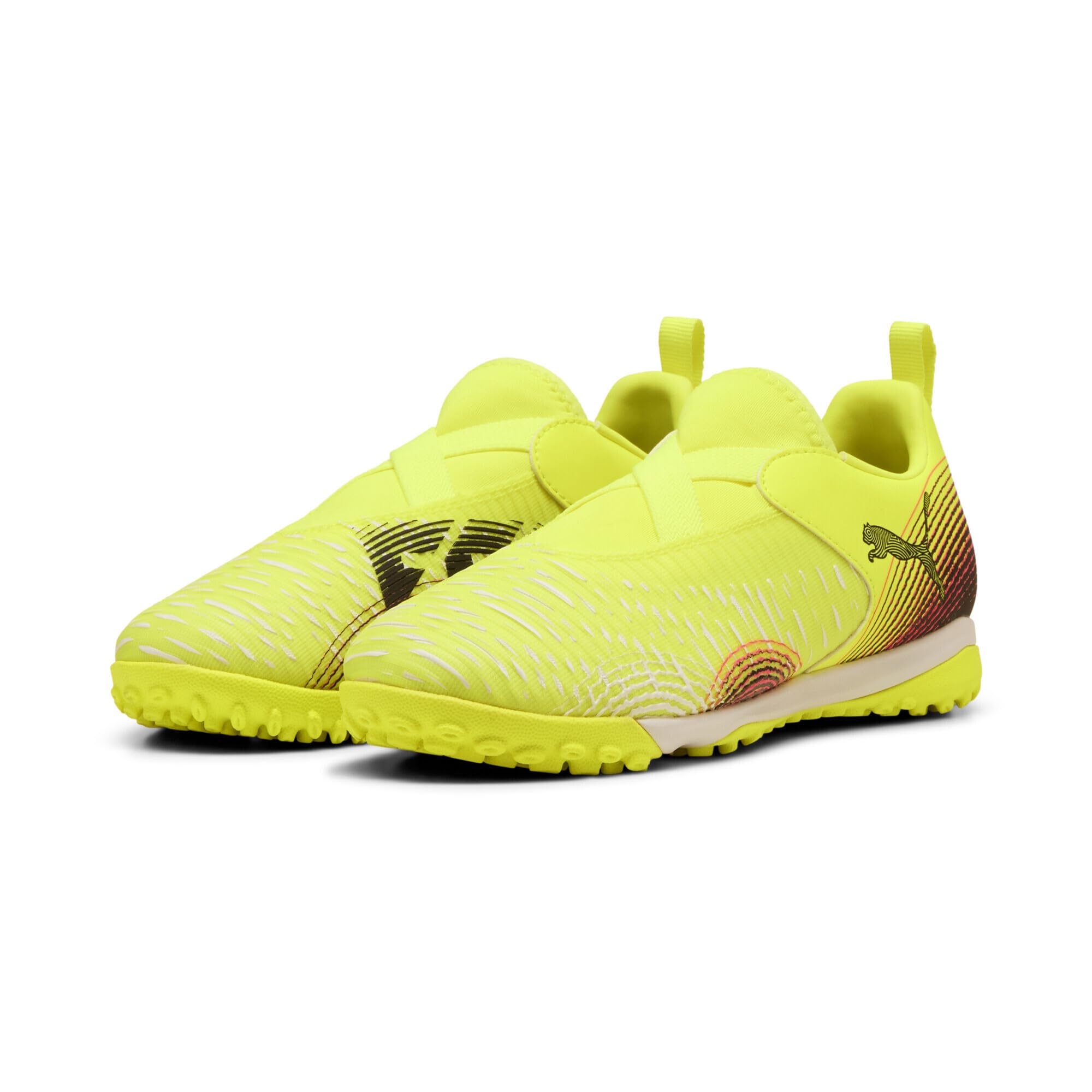 PUMA Jugendliche Future 8 Match TT +Mid Fußballschuhe ohne Schnürung 33, Yellow Alert Black Sun Struck Pink