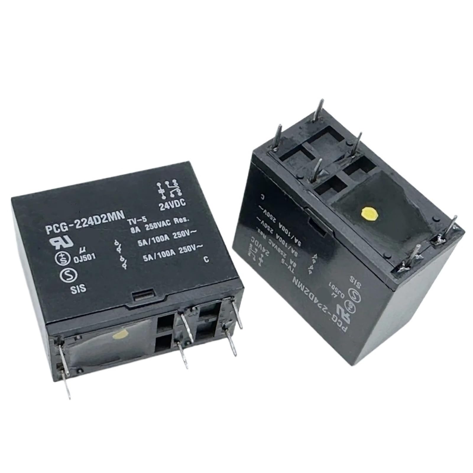 Relais 6 Broches PCG-224D2MN DJ2U avec bobine basse consommation 24V