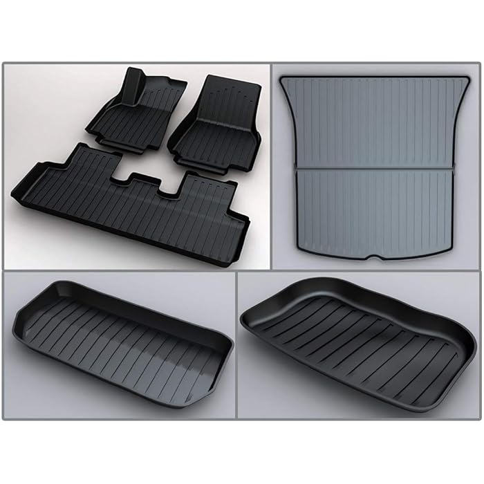 Buy Tesmanian Tesla Model Y Floor Mats TPE Liner Front and Rear Trunk