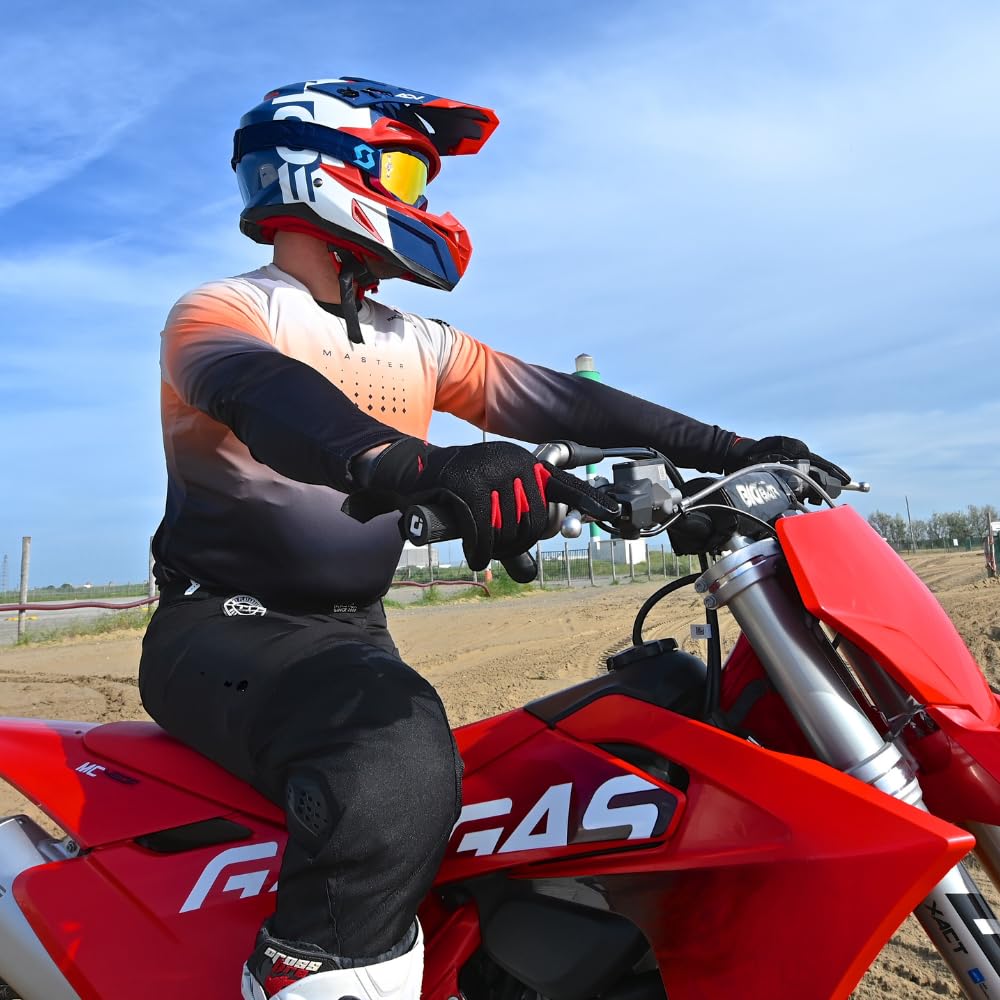 KSK Gants Été VERAO Gants Moto, Scooter Noir et rouge