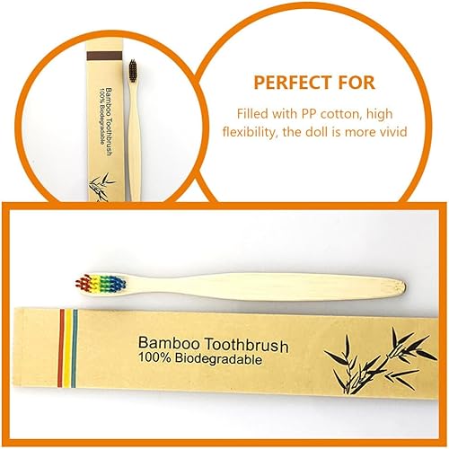 Miniatura 3 de HEALLILY Cepillo de dientes Cepillo de dientes Cepillo de dientes para el hogar Cepillos de dientes Cepillos de Dientes Suave Bolsa de Papel Kraft