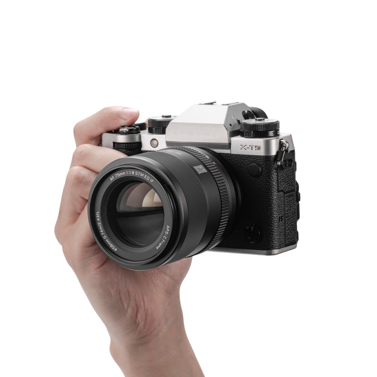 VILTROX AF 75 mm F1.8 EVO APS-C XF, obiettivo leggero con messa a fuoco automatica con grande apertura F1.8, anello di apertura continuo e motore STM, compatibile con Fuji X-Mount, ideale per ritratti