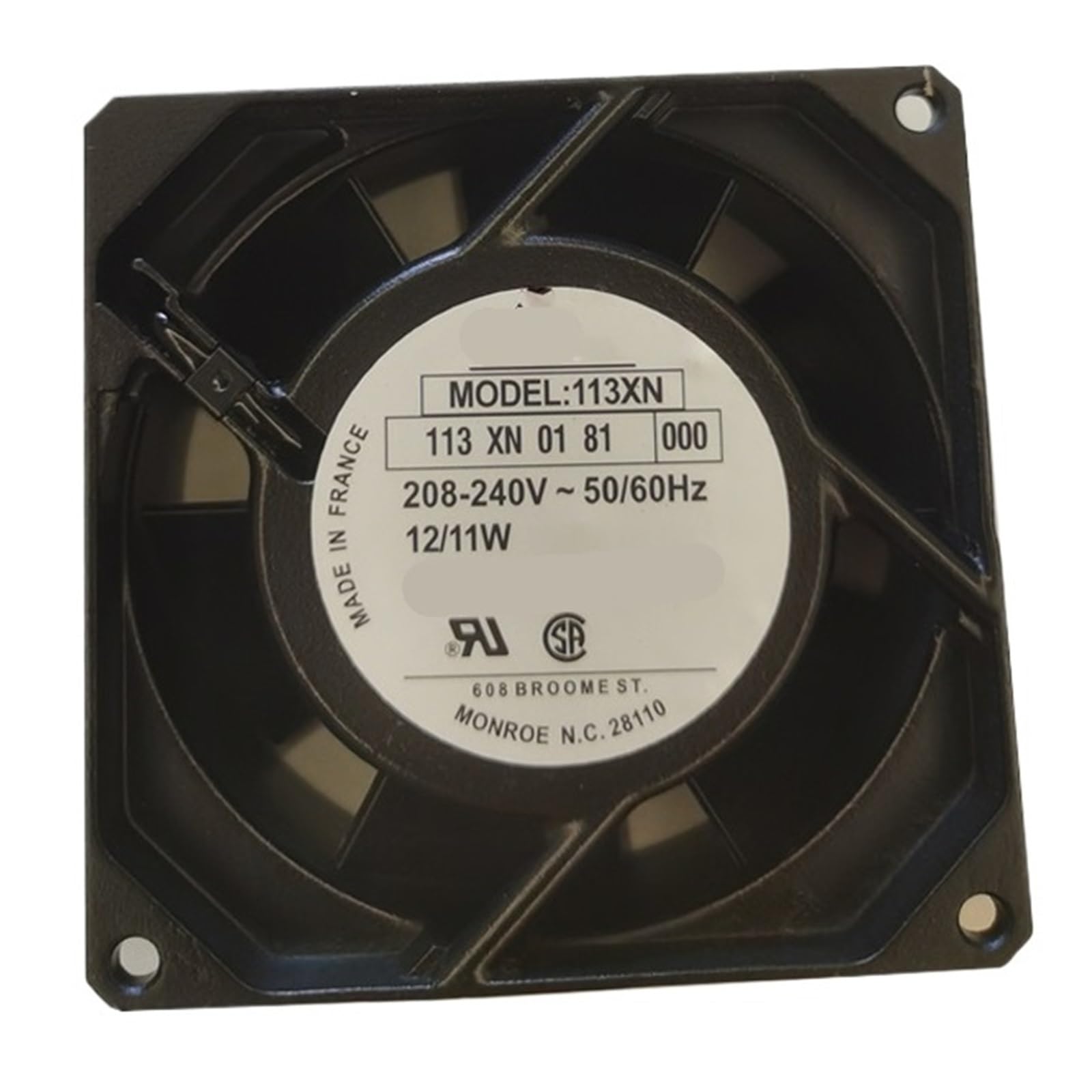 FSBNMNXPQ 92x92x38mm 113XN0181000 208-240V 12/11W 92mm AC cooling fan