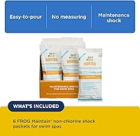 Vista 3 de FROG Mantenimiento para spas de natación - Shock sin cloro para uso con el sistema flotante FROG @Ease - Sobres de dosis única para fácil