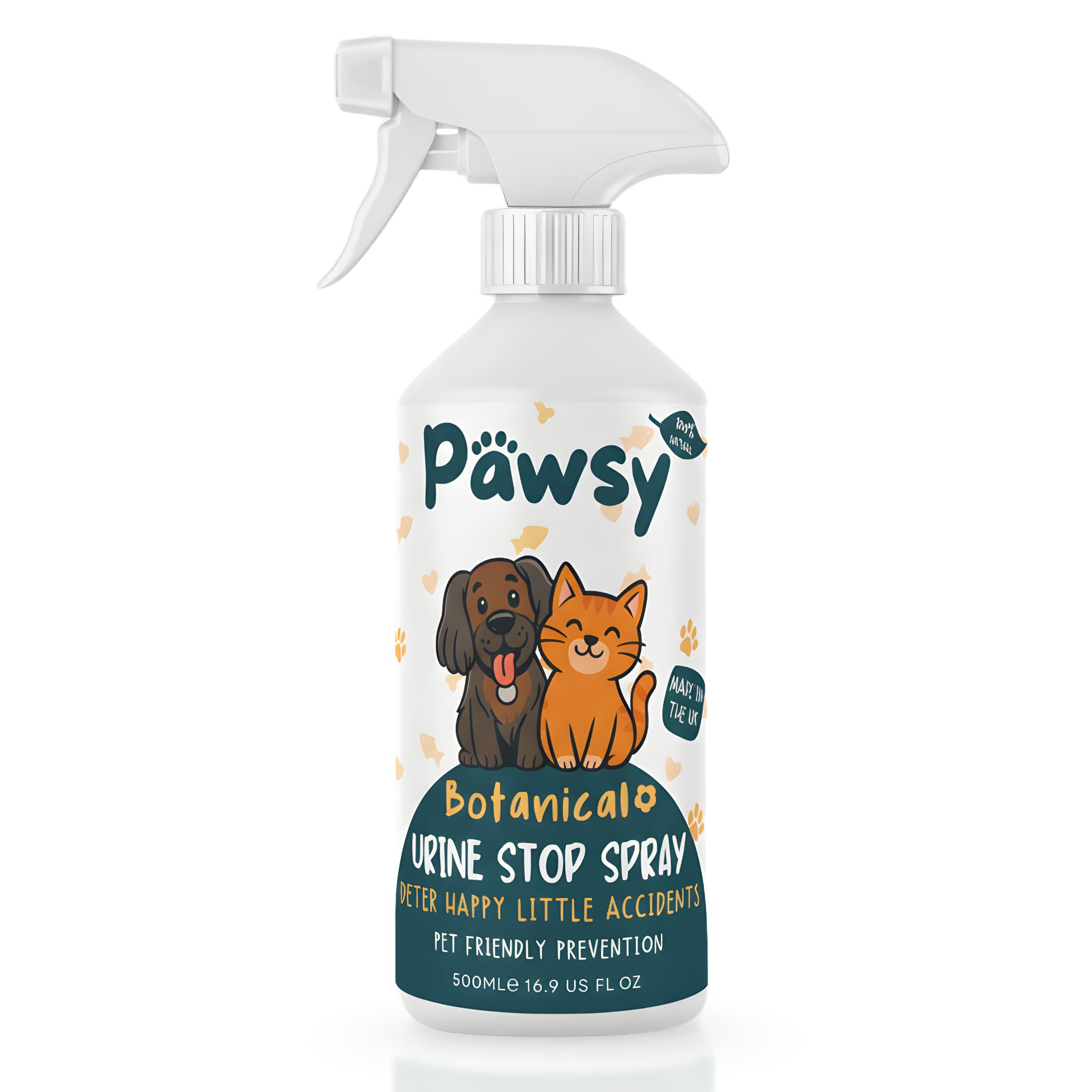 Natural Botanical Urine Stop Spray for Pets | Witch Hazel, Peppermint and Lemongrass | Castile Soap for Pet Urine Stains and Odours | Bleach and Ammonia Free | Hard Surfaces and Upholstery (500ml)