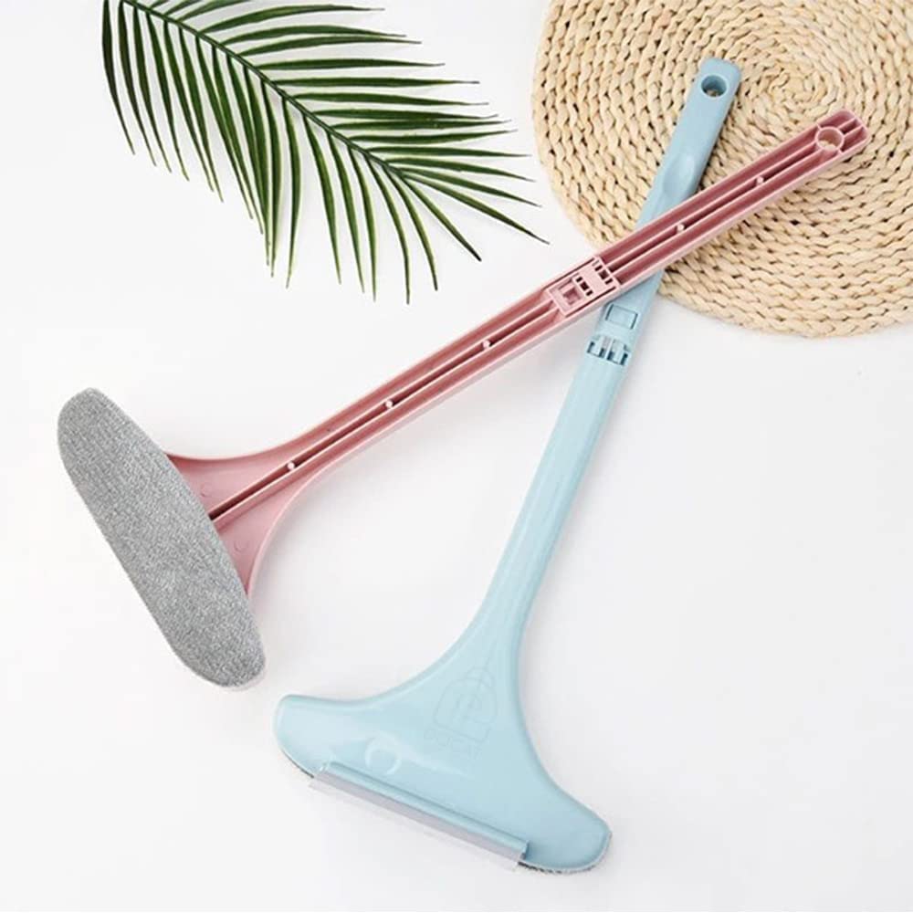 Glass Cleaning Brush Supplies Rewup Multifunctional Screen Brush 2 in 1 Mesh Cleaning Brush & Wiper with Extended Handle Window Cleaning Brush Window Fantastic Four (2 in 1) 3