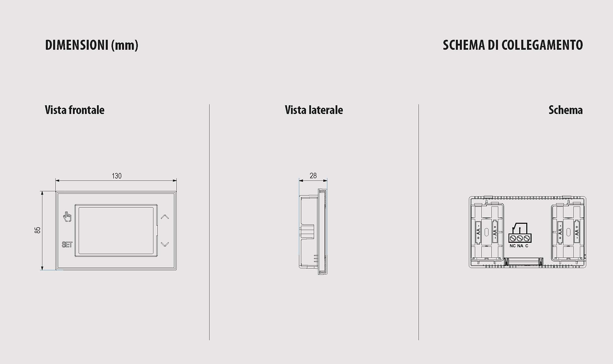 VEMER - Termostato TUO WIFI BATTERIA VE788600 Smart Programmabile per Caldaia Compatibile con Alexa e Google Home Bianco