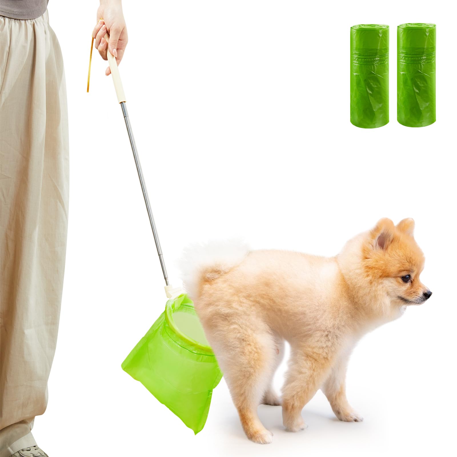 Amazon | LUNPEAR 犬用 フンキャッチャー 片手で簡単取れる フン取り