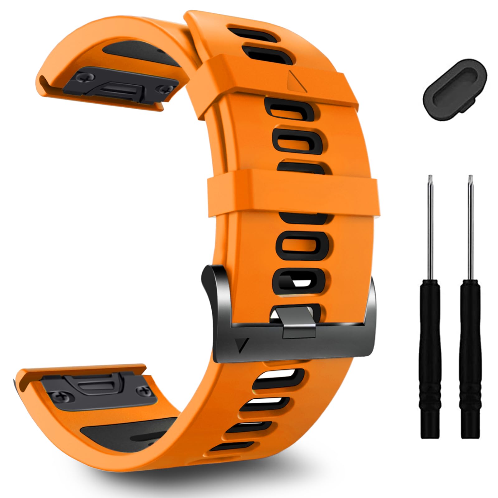 ZPJPPLX 26mm Easy Fit Watch bands For tactix 8 Fenix 8 51mm 7X Pro 6X 5X,Soft Silicone Sport Straps Compatible for Garmin Tactix7/Fenix 6X Pro/Fenix 5X Plus/Enduro3 2/Descent Mk2i/3i Epix Pro 51mm