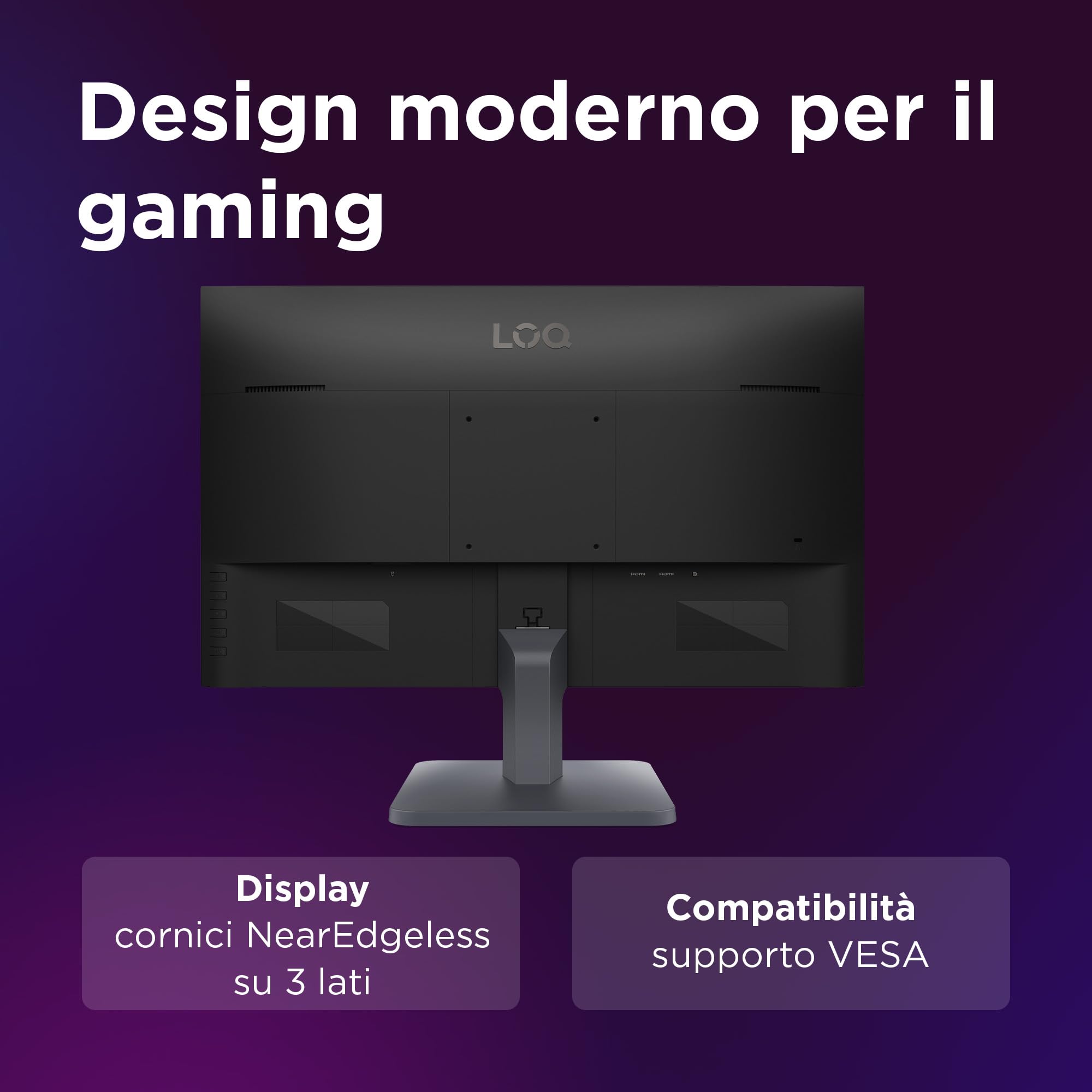 Lenovo LOQ 24-10 Monitor Gaming 24" 200Hz, 0.5 ms, IPS FHD (1920x1080) AMD FreeSync Premium, DP 1.4, 2x HDMI 2.1, VESA 100x100