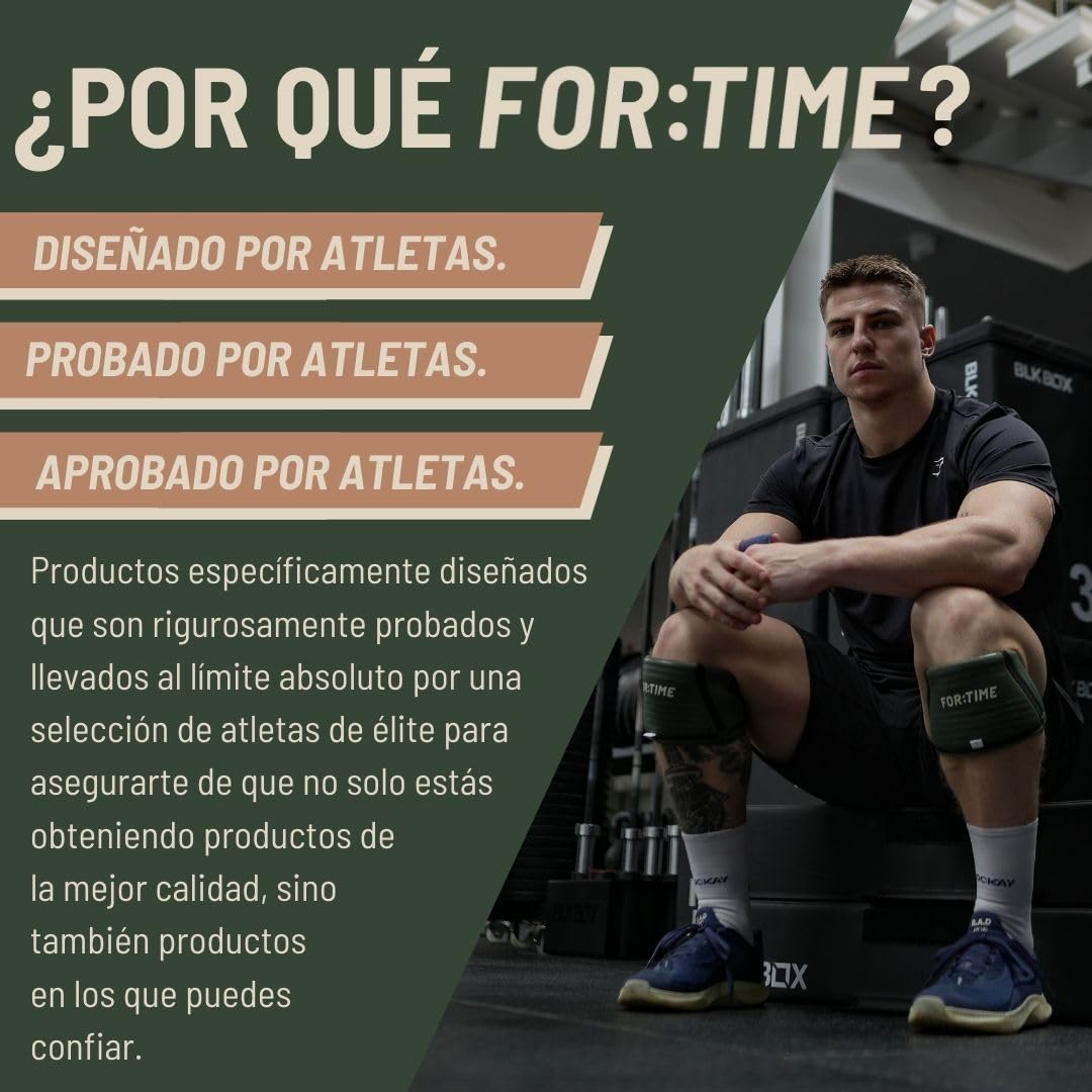 FOR:TIME FITNESS - Calleras para Crossfit y ejercicios gimnásticos - Fibra de carbono protectora extra adherente - sujección a la muñeca - Guantes de gimnasio para dominadas, accesorio de halterofilia