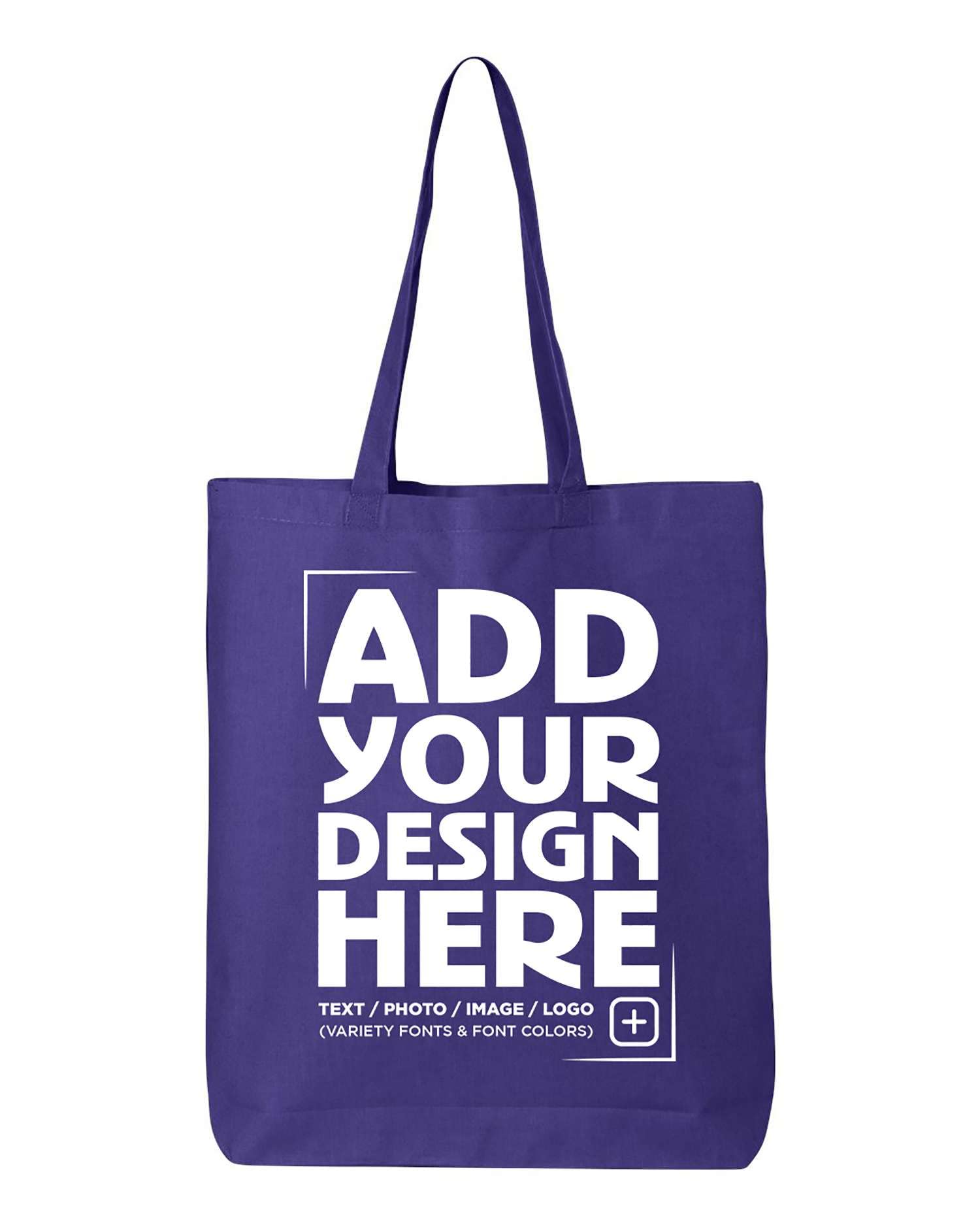 shop4ever Personalized Custom Design Your Own Eco Cotton Tote Reusable Shopping Bag Customizable Gift