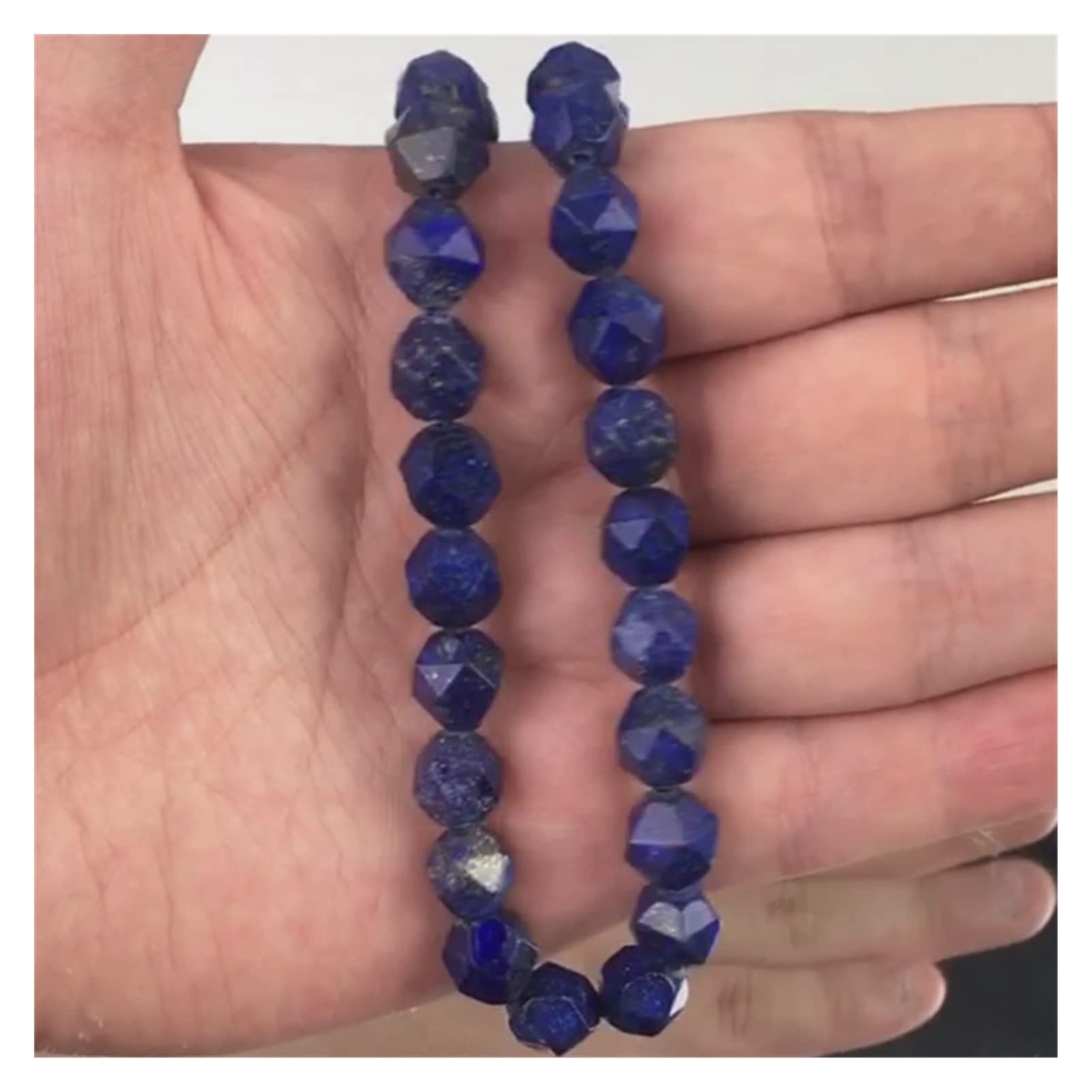 Cristallo Naturale Grezzo Naturale Lazuli Pietra Blu Perline Spaziatrici Allentate for Creazione Di Gioielli Braccialetto Fai Da Te Collana 15" 6/8/10mm Decorazione Domestica All'Ingrosso Cristallo Co