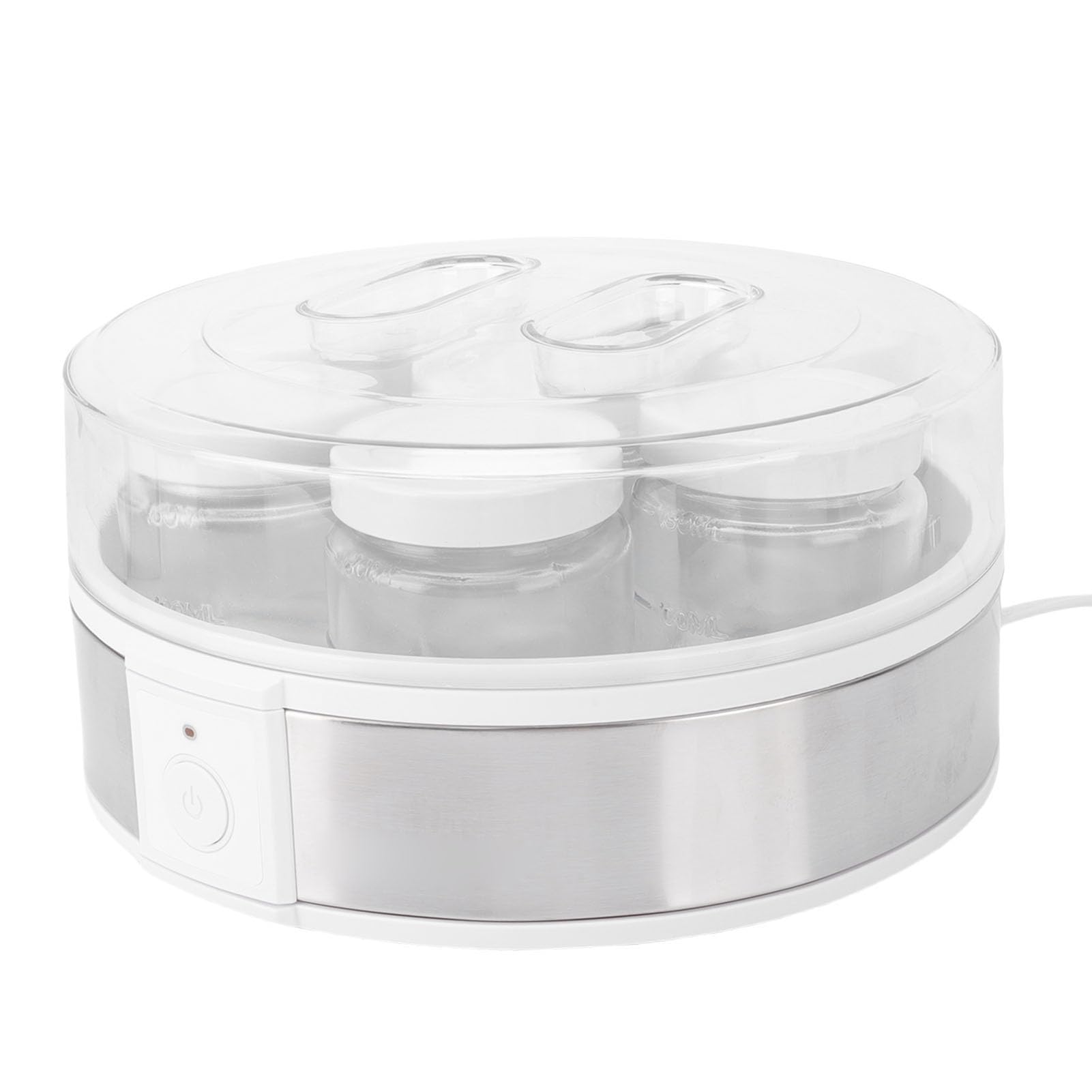 Haofy Yogurtera Eléctrica con Tarros de Vidrio, Máquina de Yogur Griego Casera de 20 W para Yogur Probiótico Orgánico, Aparato Multifuncional para Amantes del y Conscientes de la Salud