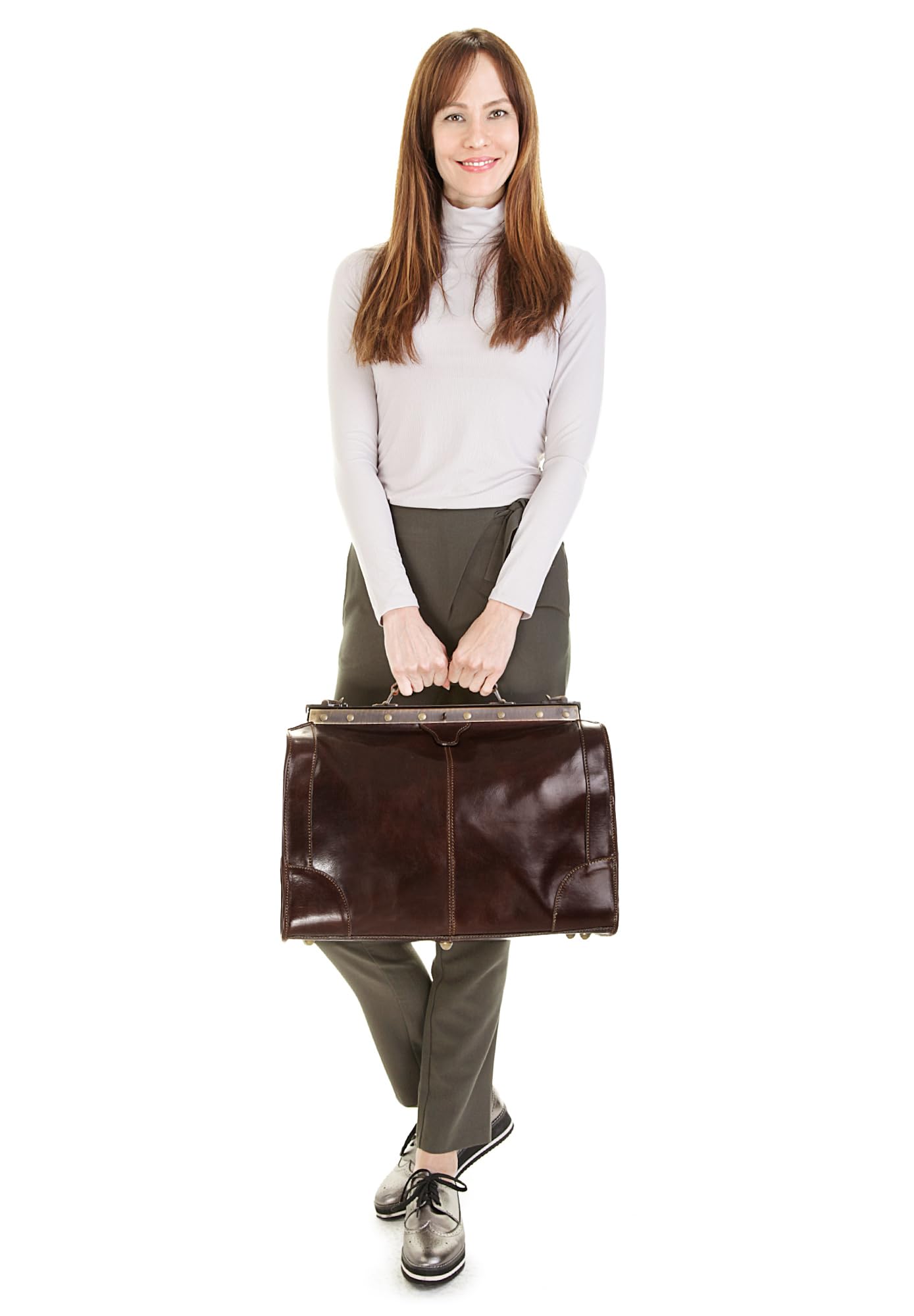 piké Doktortasche/Reisetasche LOMBARDIA GRANDE Echt Leder Damen