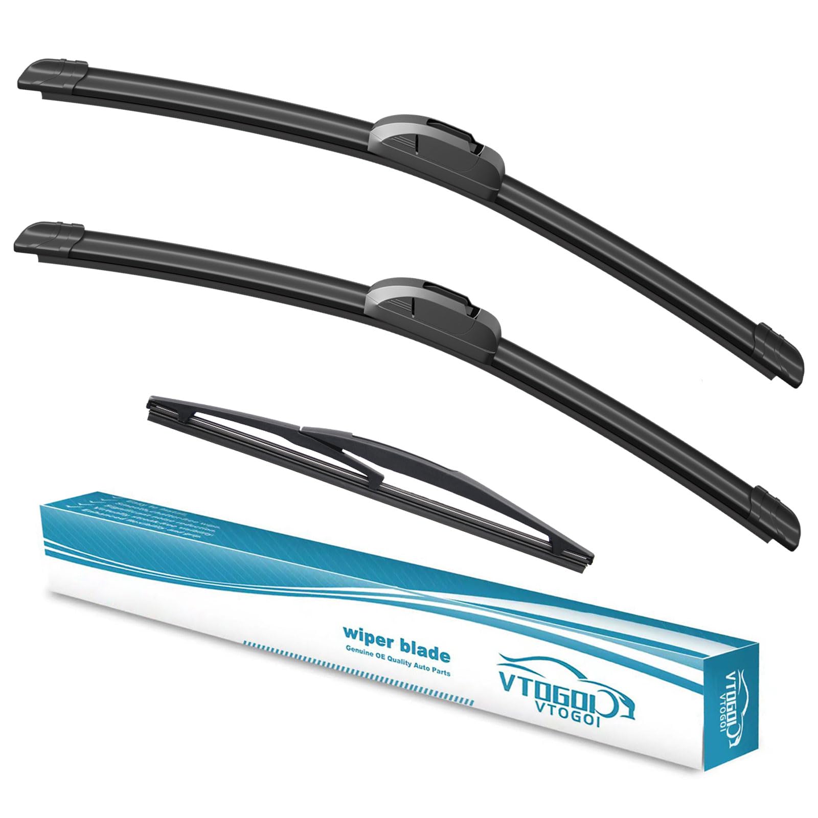 VTOGOI® Windshield Wiper Blades Replacement for Mitsubishi Outlander Sport 2011-2022,Original Factory Quality Front Rear Wipers Blade Set for My Car -24"+21"+10"(Pack of 3)