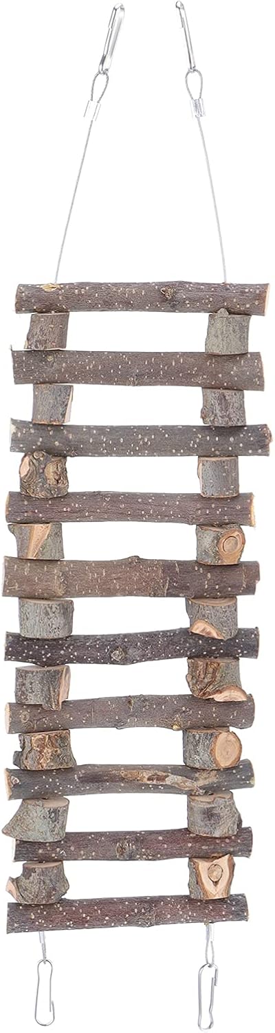 Hamster Toy, Wooden Pet Ladder Soft Animal Bendable Bridge Toy for Hamster Mouse/Squirrel/Parrot