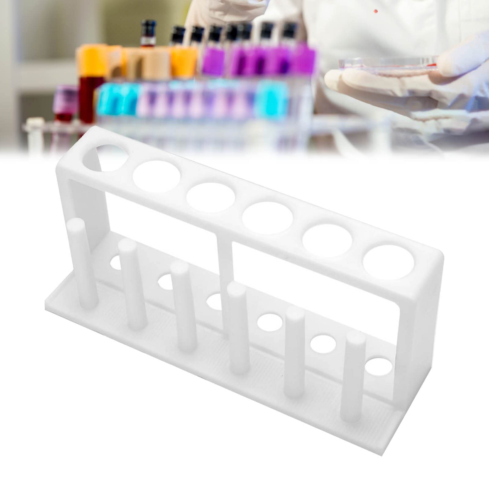 KICHOUSE Reagenzglas Gestell 66 Fächer - Labor Trockengestell Aus Kunststoff
