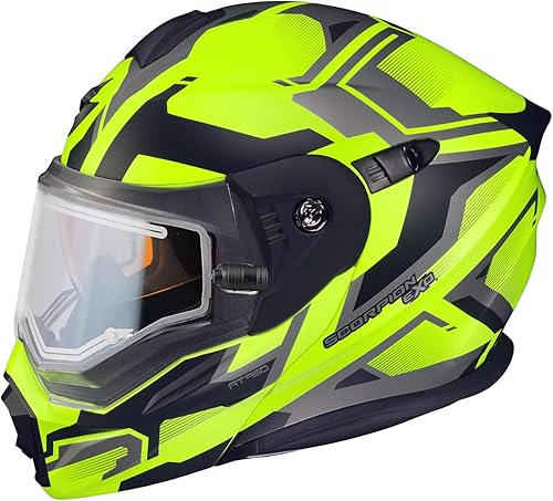 Miniatura 9 de ScorpionEXO AT950 - Casco modular para moto de nieve de aventura para clima frío, escudo eléctrico con caja de respiración, bolsillos para altavoces