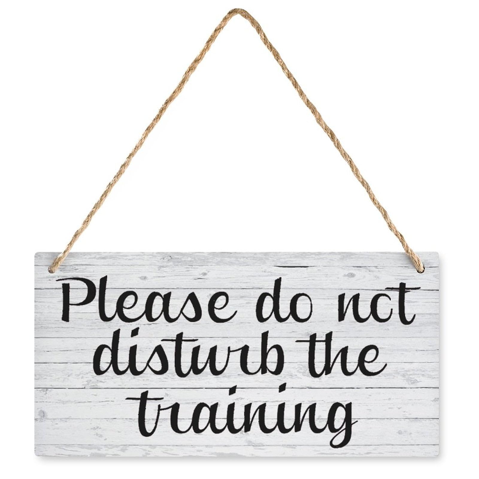 Decor Hanging Sign Please Do Not Disturb The Training - Wooden Door Hanging Decoration, Home Decor for Pet/Exercise Training 12X6 Inch