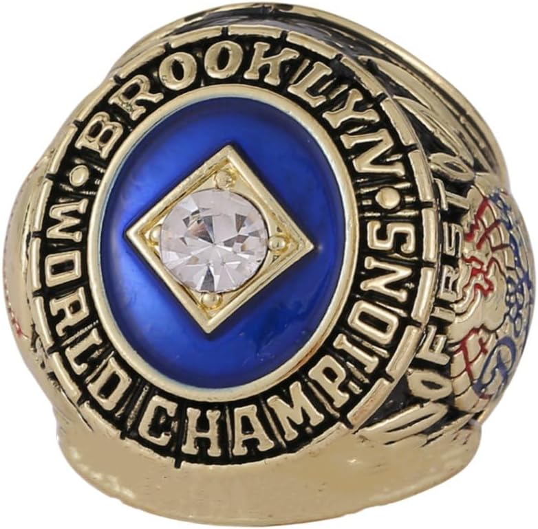 CLASSIC SERIES 1955 BrooklynDC Period FIRST CHAMPIONSHIP RING Dodger #Rarity Luxury Commemorative Sports Fan Detail Gift - Glory Collect Various Festivals Occasions with Sandalwood Box