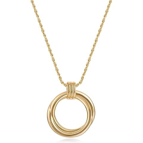 Dainty Layered Choker Necklace 18k gold Plated Y Pendant Commemorative coin Necklac...