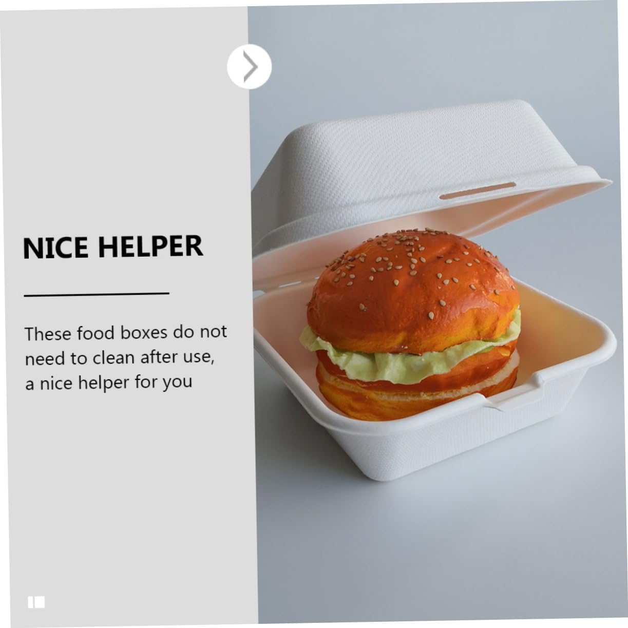 25pcs Hamburger Shape Storage Box Fast-food Boxes Eco-friendly Food Container