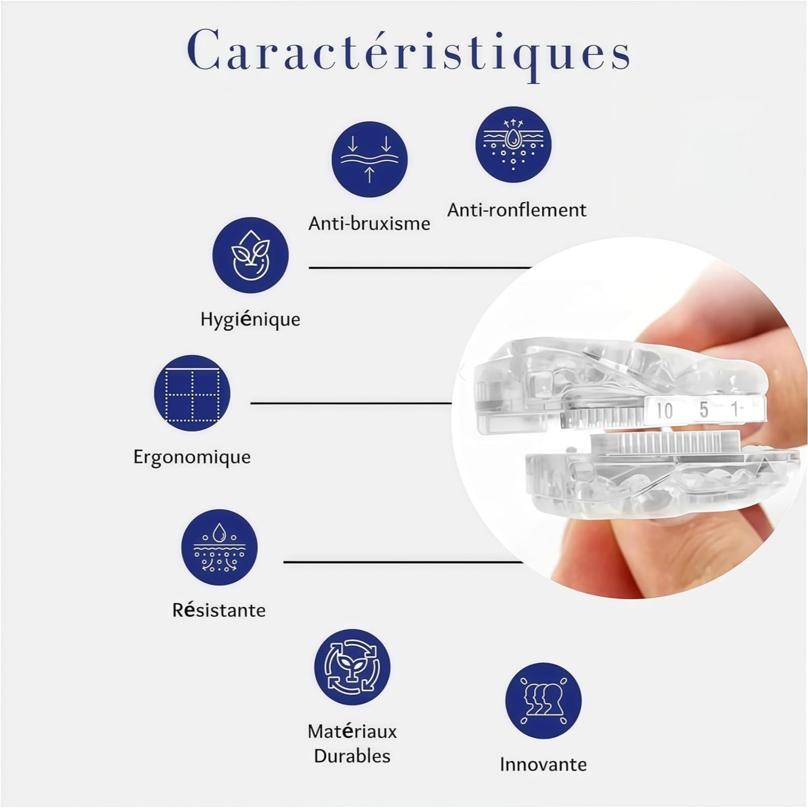 Sofela Avis, Dental Airflow- Adjustable Anti-Snoring Device-dentaire contre leronflement et le bruxisme (Bleu2)