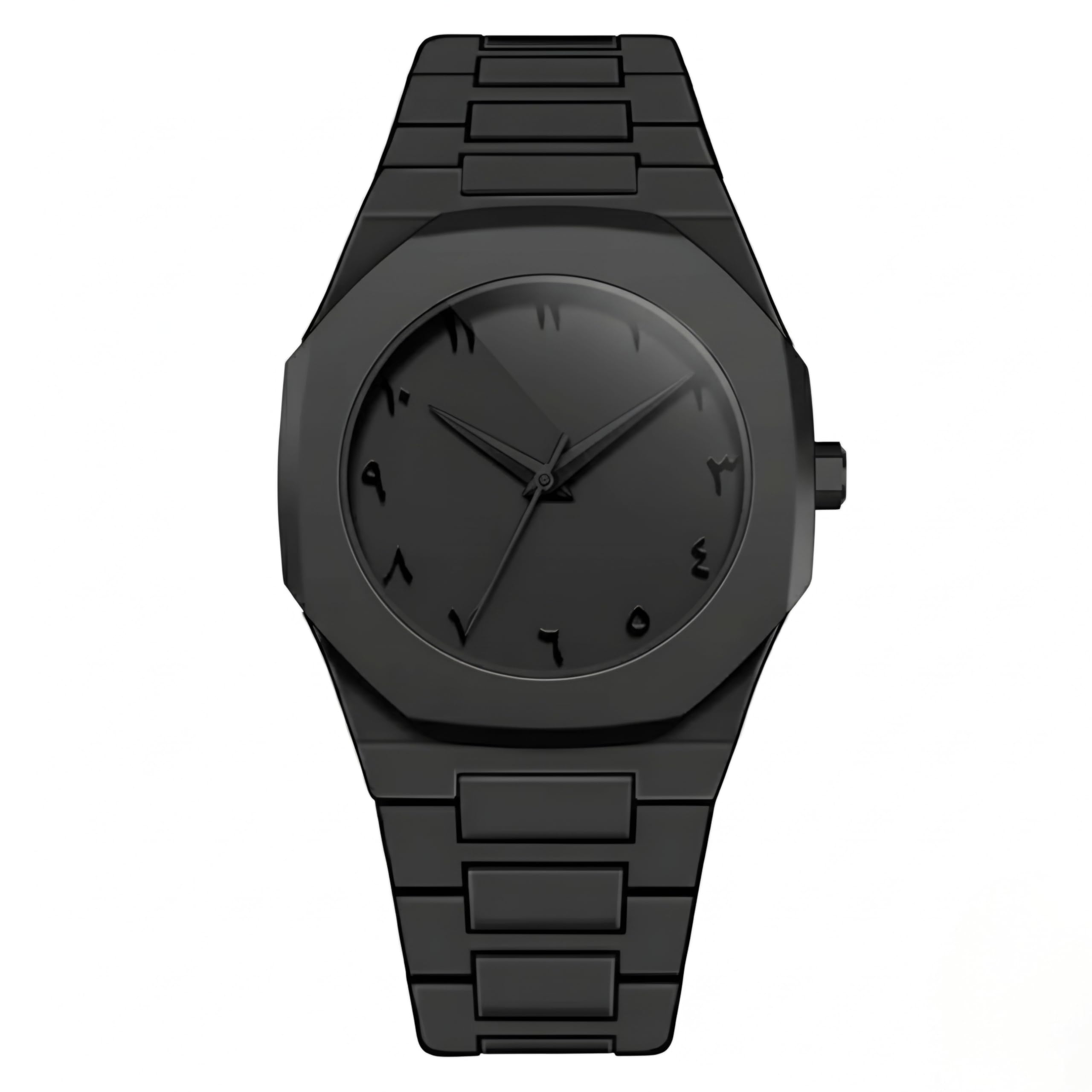 Men's Aura Charcoal Minimalist Octagonal Dial Wrist Watch, All Aura Charcoal polycarbon Band, Analog Display 3 ATM Waterproof Watch for Boys-image-15