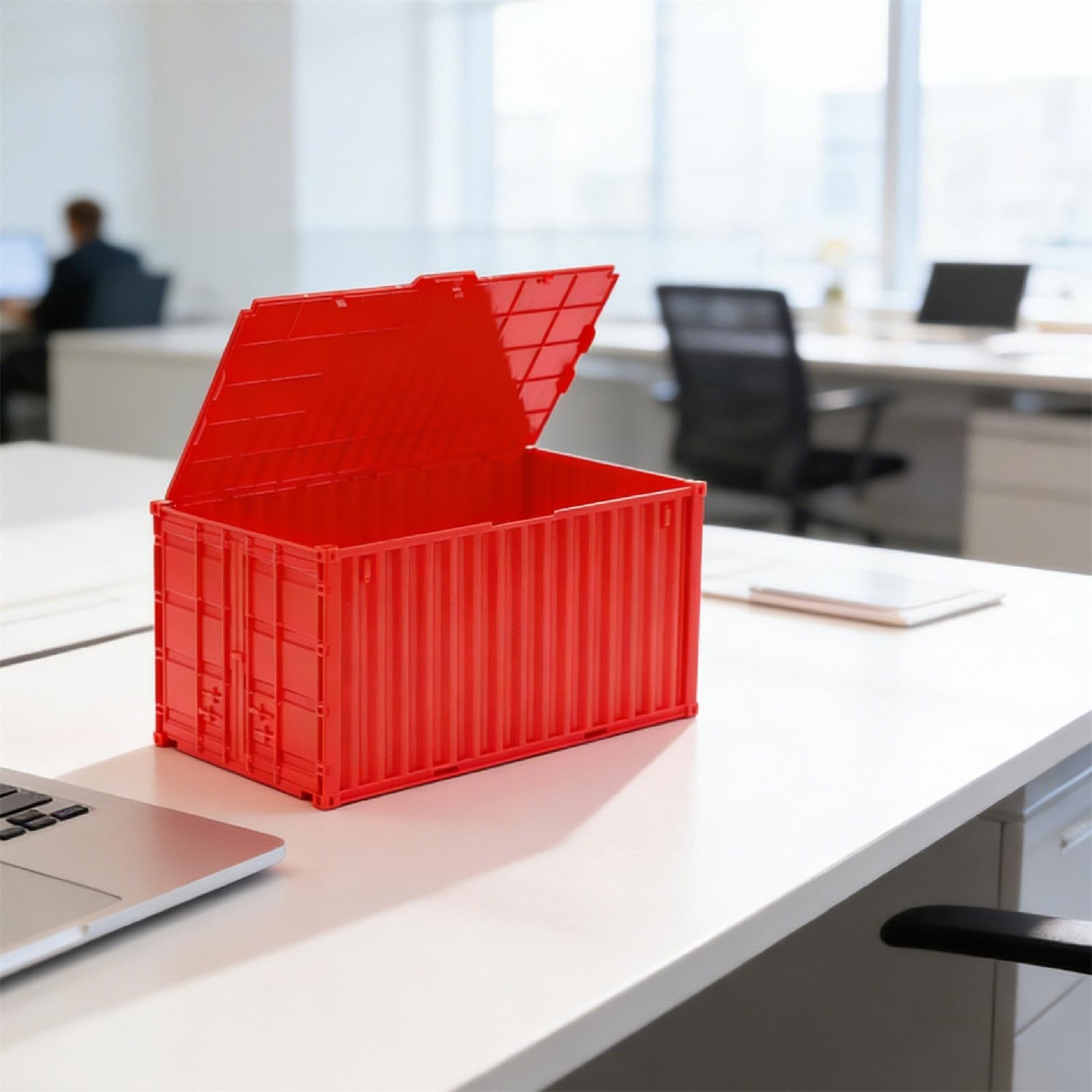 Miniature Conteneur Miniature Conteneur Industriel Mini Boîte Rangement Organisateur Créatif Industriel Matériau Pp Convient à L'Organi, Rouge