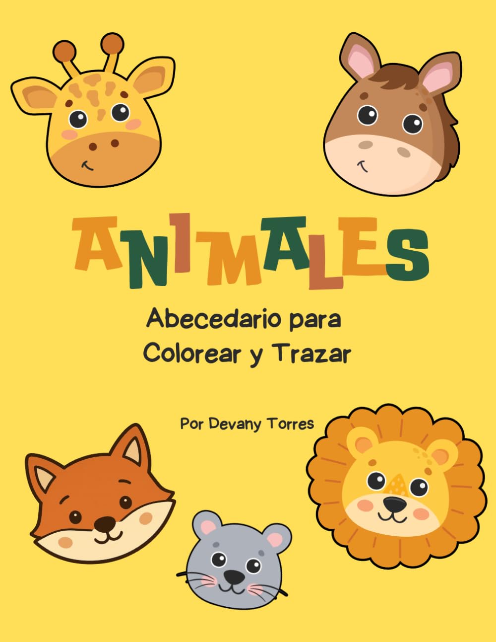 ANIMALES: Abecedario Para Colorear y Trazar (Libros infantiles didácticos)