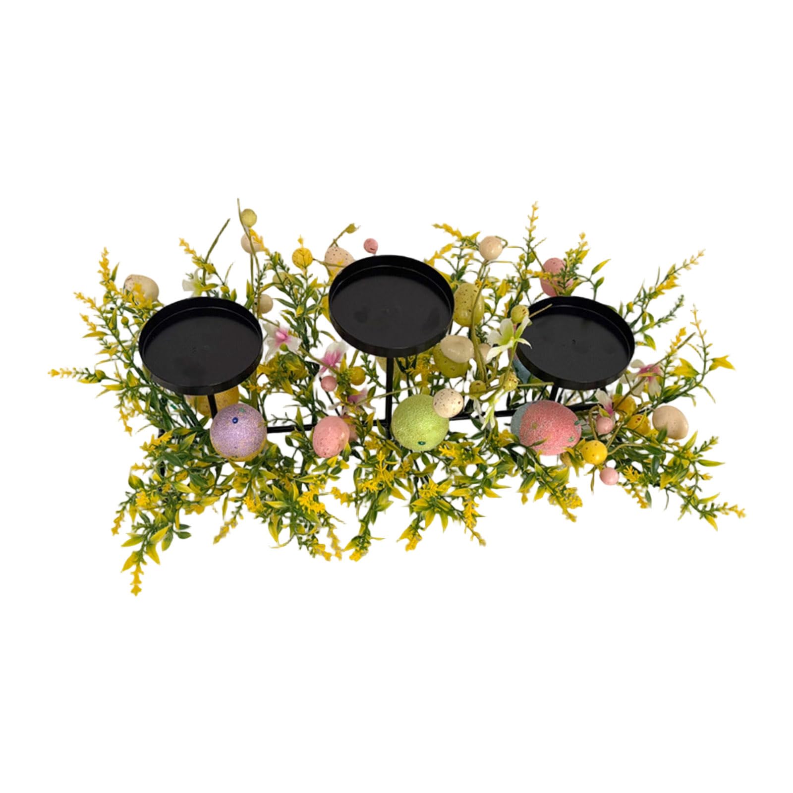 Limtula Sturdy Iron Holders, Easter Themed with Stable Base for Festival and Home Table Decor Easter Home Decor Iron Holders with Stable Base for Festival Tables and Seasonal Holiday Arrangements