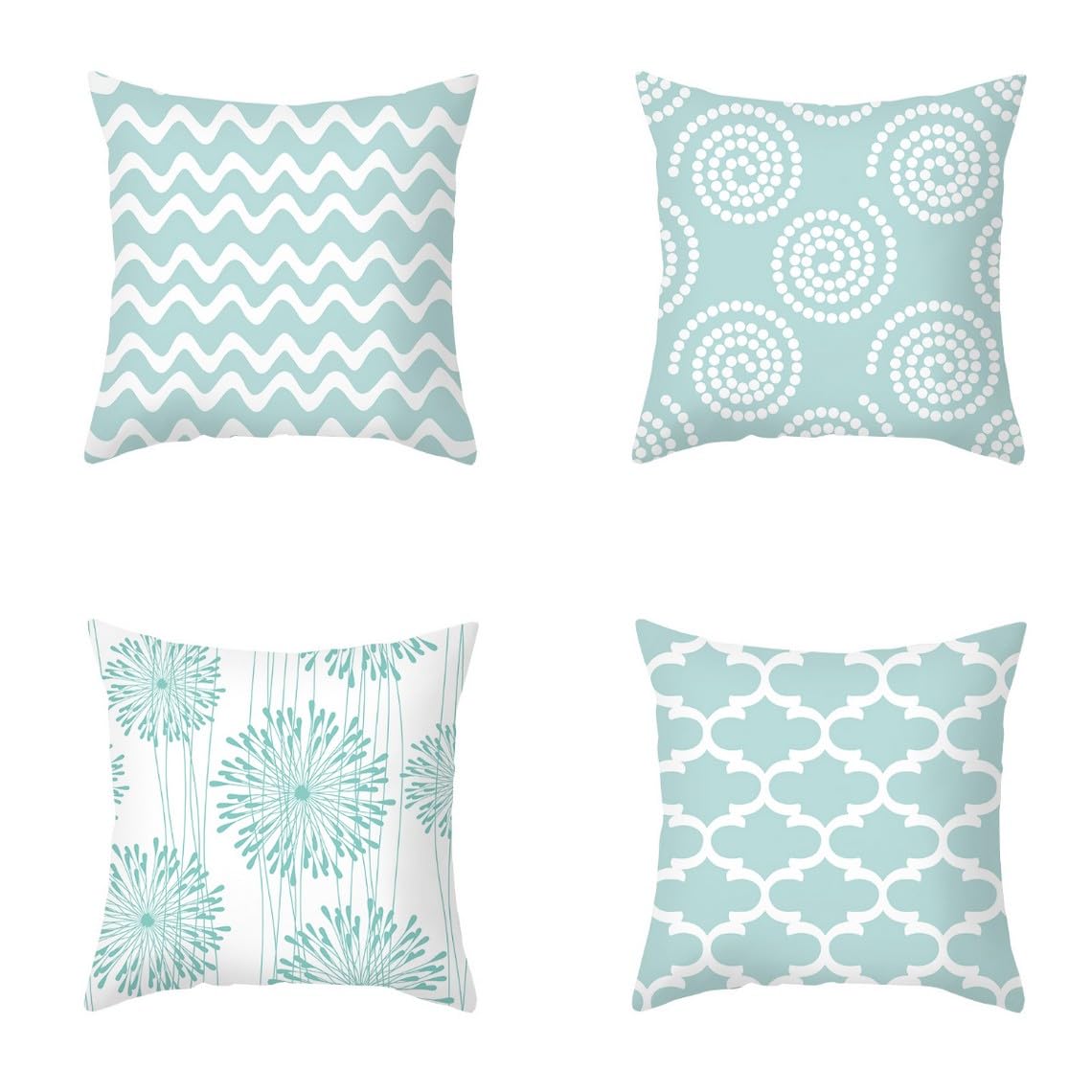 Chenlane Silk Pillow Covers Unique Cushion Cotton Geometric Art, Couch Outdoor Sofa Sofa Decorative 50x50 cm, 4Pcs