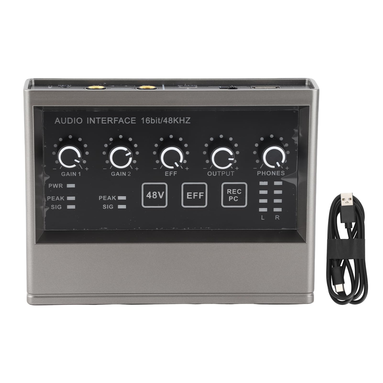 Mezclador de Tarjeta de Sonido en Vivo con Reverberación DSP para Grabación de Estudio, Reducción de Ruido para un Sonido Claro, para Productores Musicales y Diseñadores de