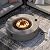 SUNBURY Outdoor 42" Propane Fire Pit Table, 50000 BTU Gray Patio Fire Table, Concrete Round Gas Fire Table w Lava Rocks