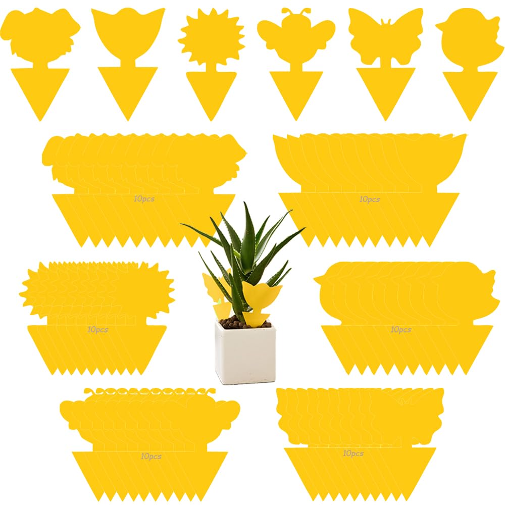 ZKSM 30 Pièges à Insectes Autocollants Double-Face Jaunes Jaune Papier
