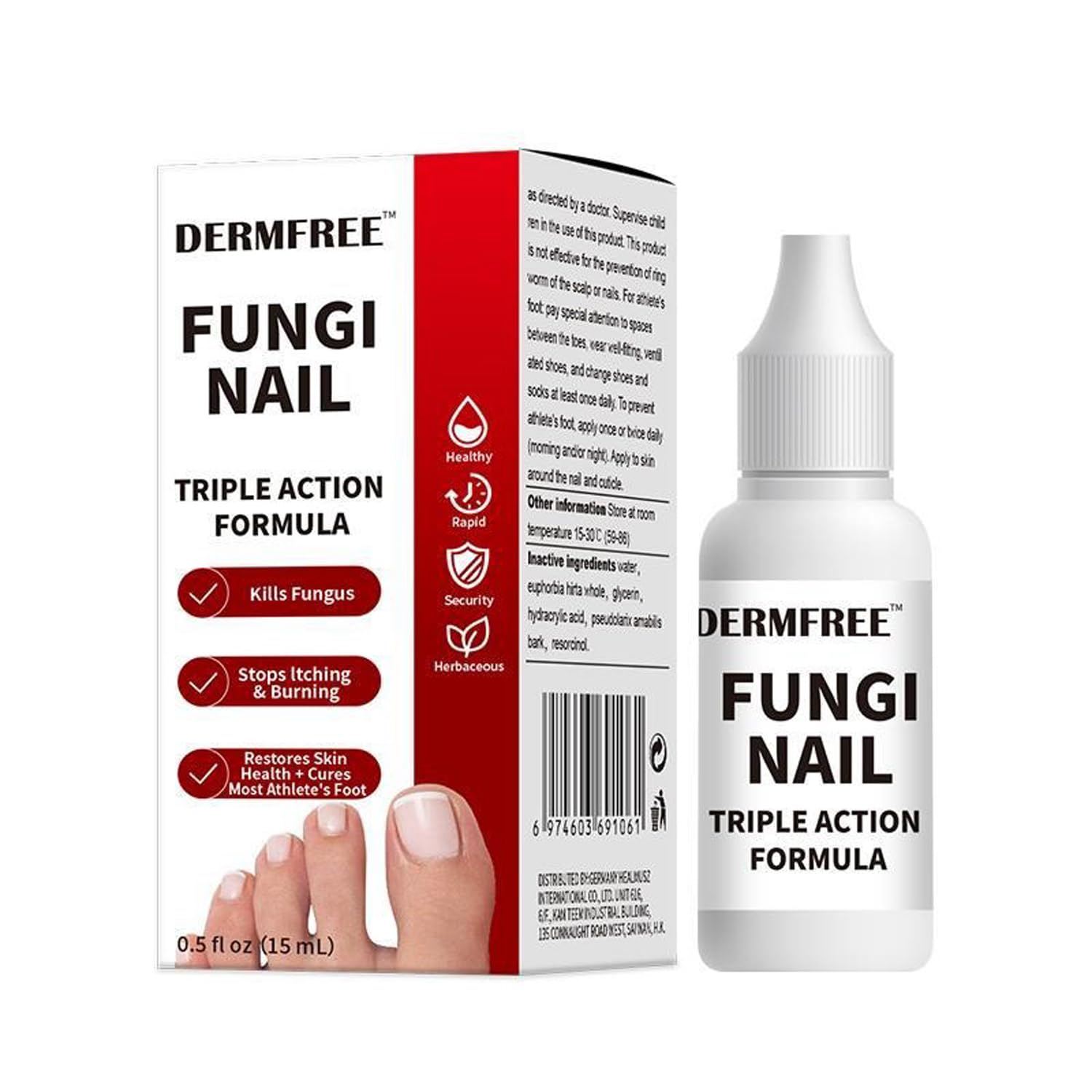 Trattamento per Funghi delle Unghie dei Piedi Extra Forte, Soluzione Antifungina per Unghie dei Piedi o delle Mani, Formula a Tripla Azione per Rimuovere i Funghi, Riparare e Rinnovare le Unghie