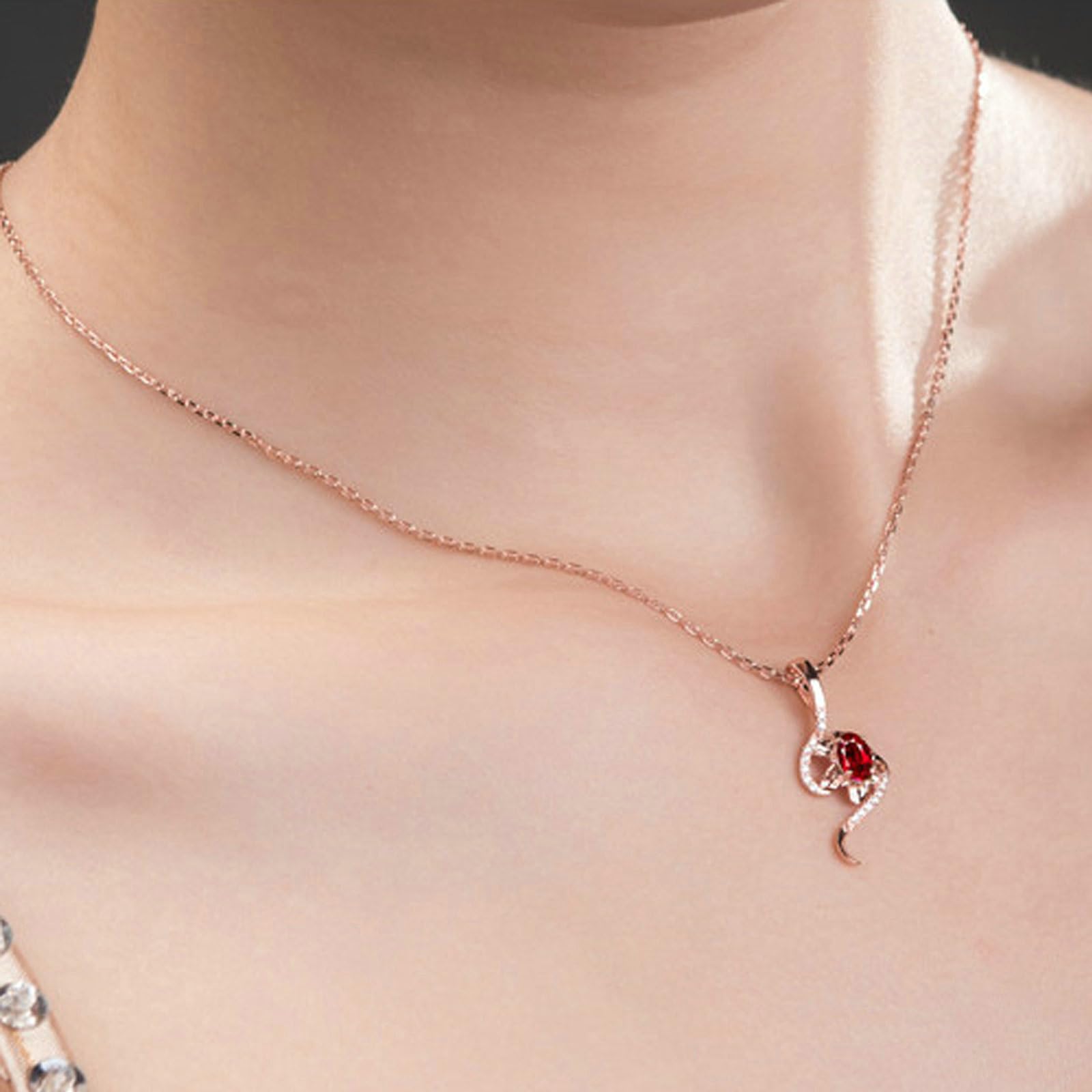 Collar para mujer 750 585 375 oro rosa, cadena colgante flor con rubí ovalado de 0,5 ct y diamante de 0,04 ct collar 45 cm para boda novia