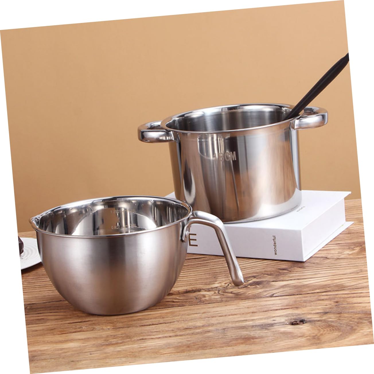 Garneck 1set Double Boiler Melting Pot Pot Stainless Steel Design for Making for Melting Cheese and Wax