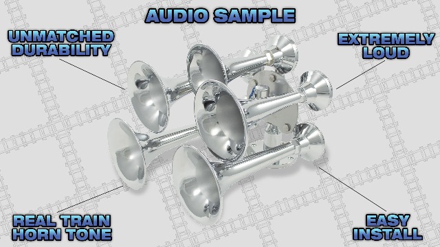 Amazon.com: Hornblasters Admiral Chrome 5-Bell 12/24 Volt Train
