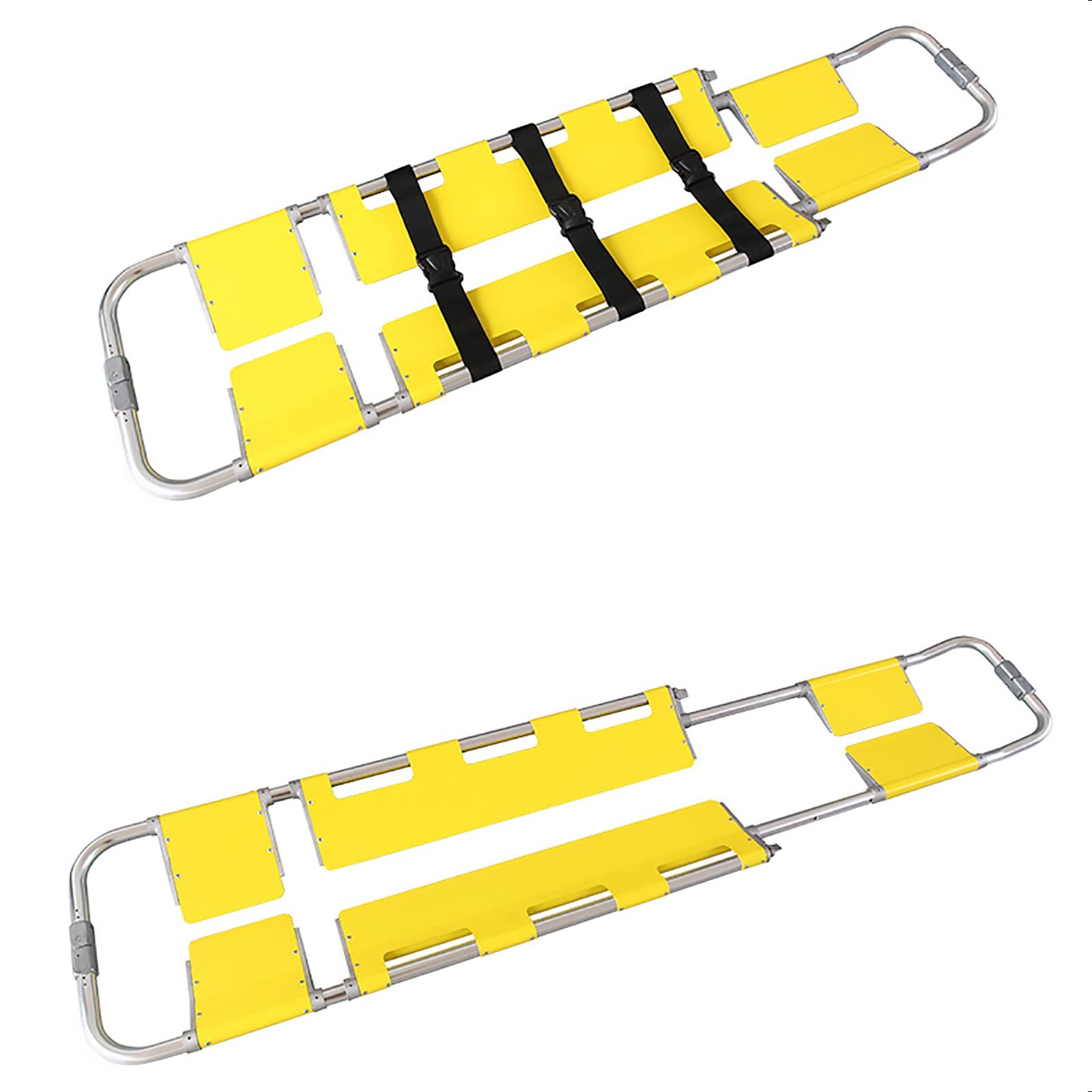 SWENEEN Foldable Stretcher,Multifunctional Scoop Stretcher Alloy Foldable Simple Lightweight Retractable Suitable For Rescue,