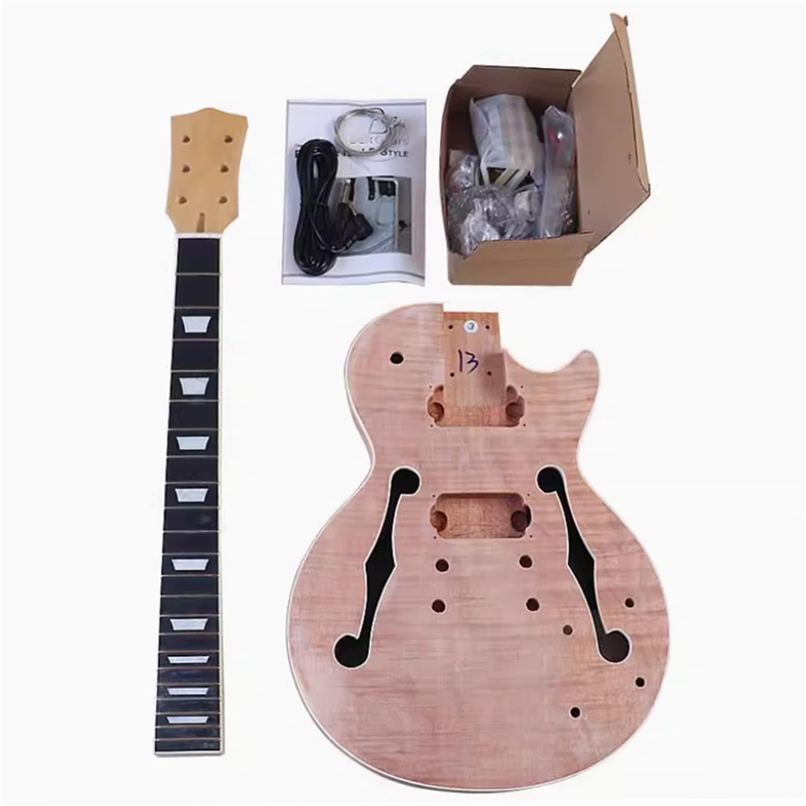 Unfinished Guitar Body DIY Body Kit Semi Finished Product Suitable For LP Electric Guitar Assembly