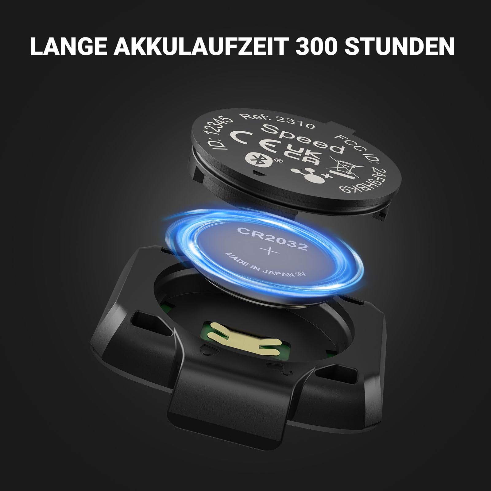 COOSPO BK9 Geschwindigkeitssensor/Trittfrequenzsensor Bluetooth5.0 ANT+, Drahtloser Fahrraddrehzahlsensor RPM Speed Sensor IP67 Wasserdichter Low Energy Technologie