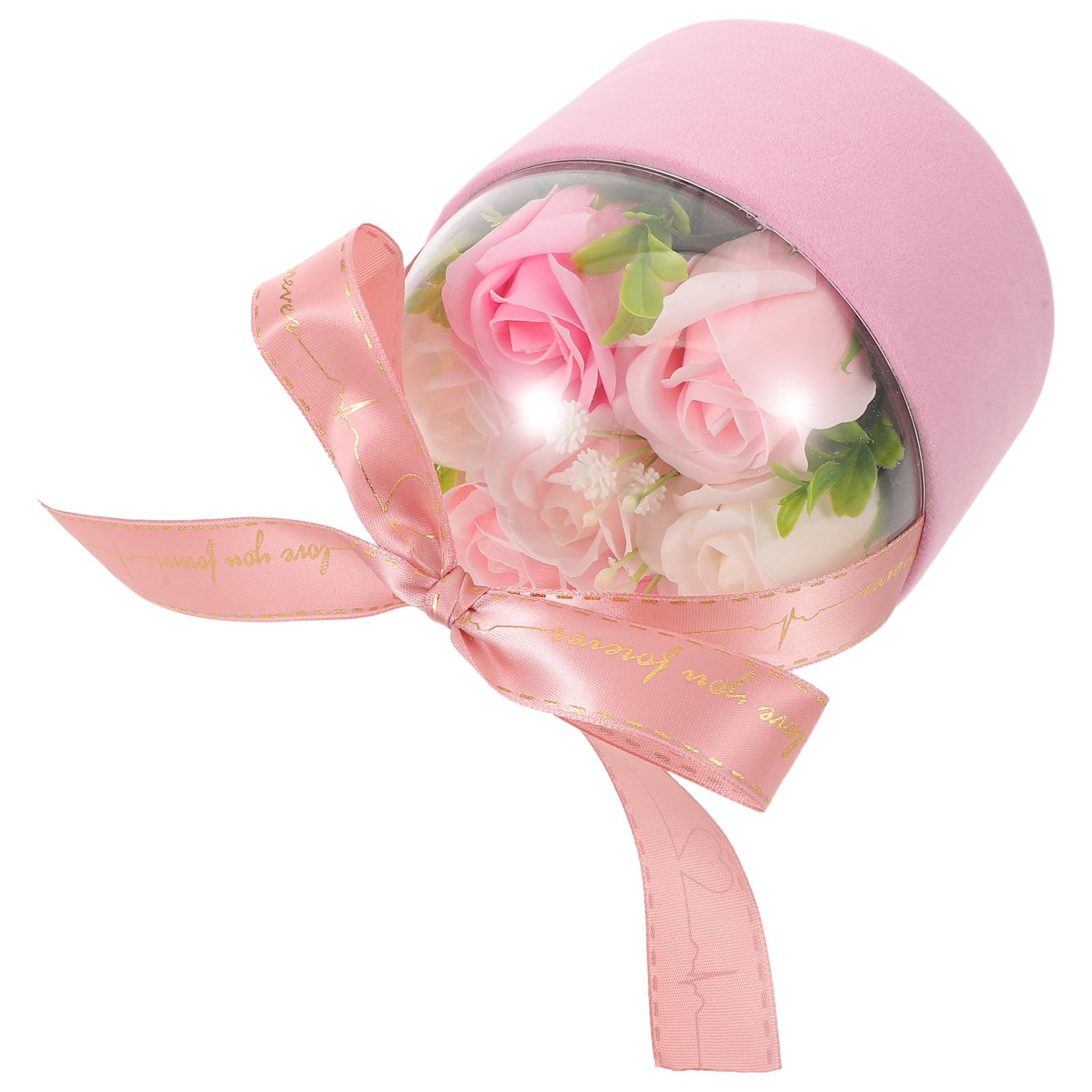 Toyvian 4 Pezzi Rose di Sapone Rosa in Scatola, Aroma Duraturo, Decorazione | Fiori di Sapone, Freschezza Duratura, Stile Elegante e Romantico, per Nozze e San Valentino