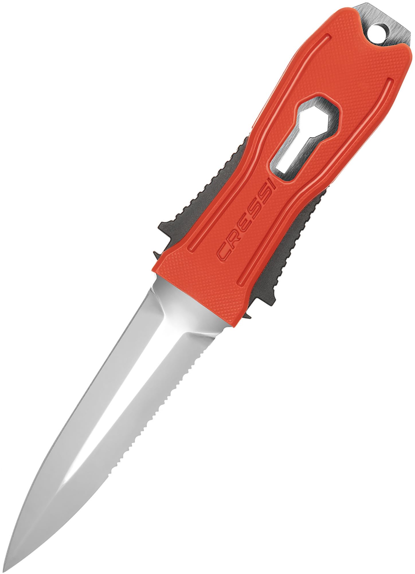 Cressi Lizard Knife Red - Cuchillo de Submarinismo Profesional Ideal para Apnea y Buceo, Rojo/Blade INOX/Funda Negro, Talla Única, Adulto Unisex