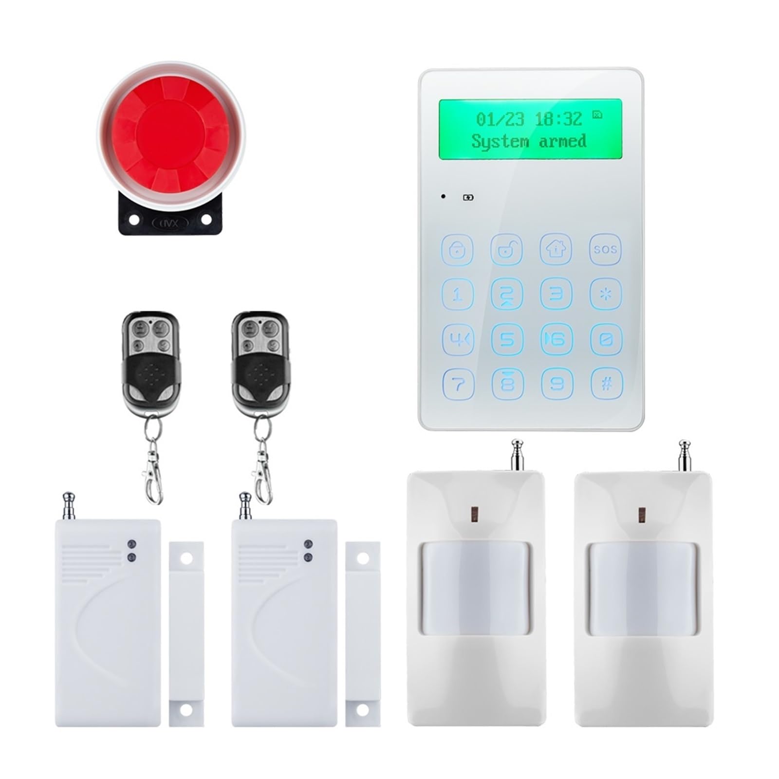 Sistema di Allarme di Sicurezza Domestica, Smart Alarm Touch Sistemi di Allarme gsm Wireless Sicurezza Domestica Segnale 850/900/1800/1900 MHz(G3GB)