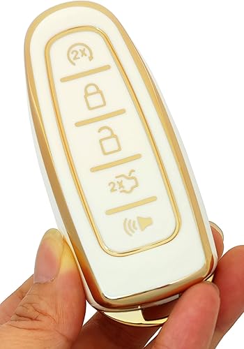 Miniatura 3 de Funda para llavero para Nissan Smart Key Case Compatible con Nissan Pathfinder Rouge 4Runner 2023 2024 Accesorios de coche, Blanco