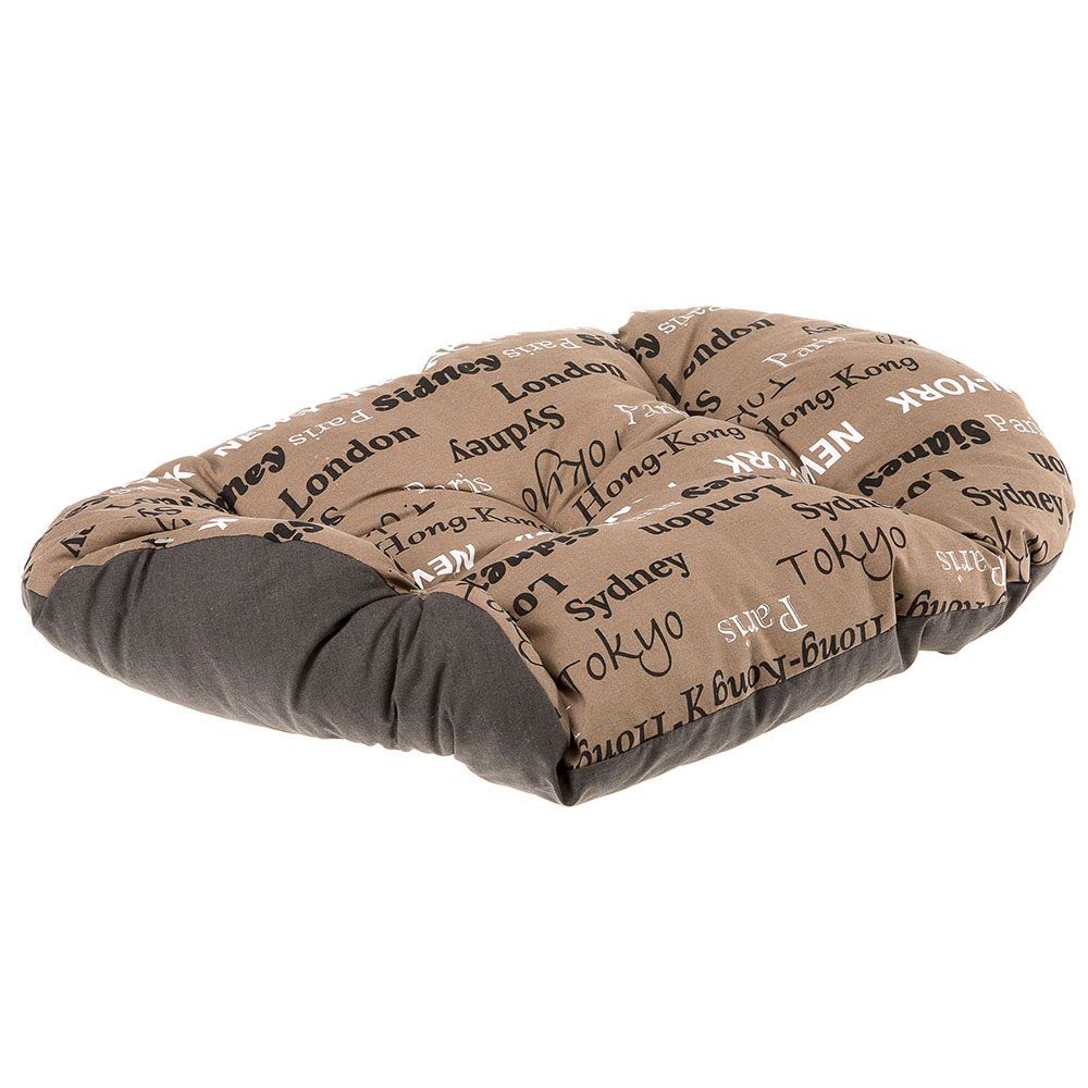 Ferplast Cuscino Cane e Gatto RELAX 55/4, Lettino per Cani Gatti Animali Domestici, Materassino, Cuscino Imbottito per Cuccia Cane e Gatto, Ovale, Cotone Morbido, Lavabile, 55 x 36 cm