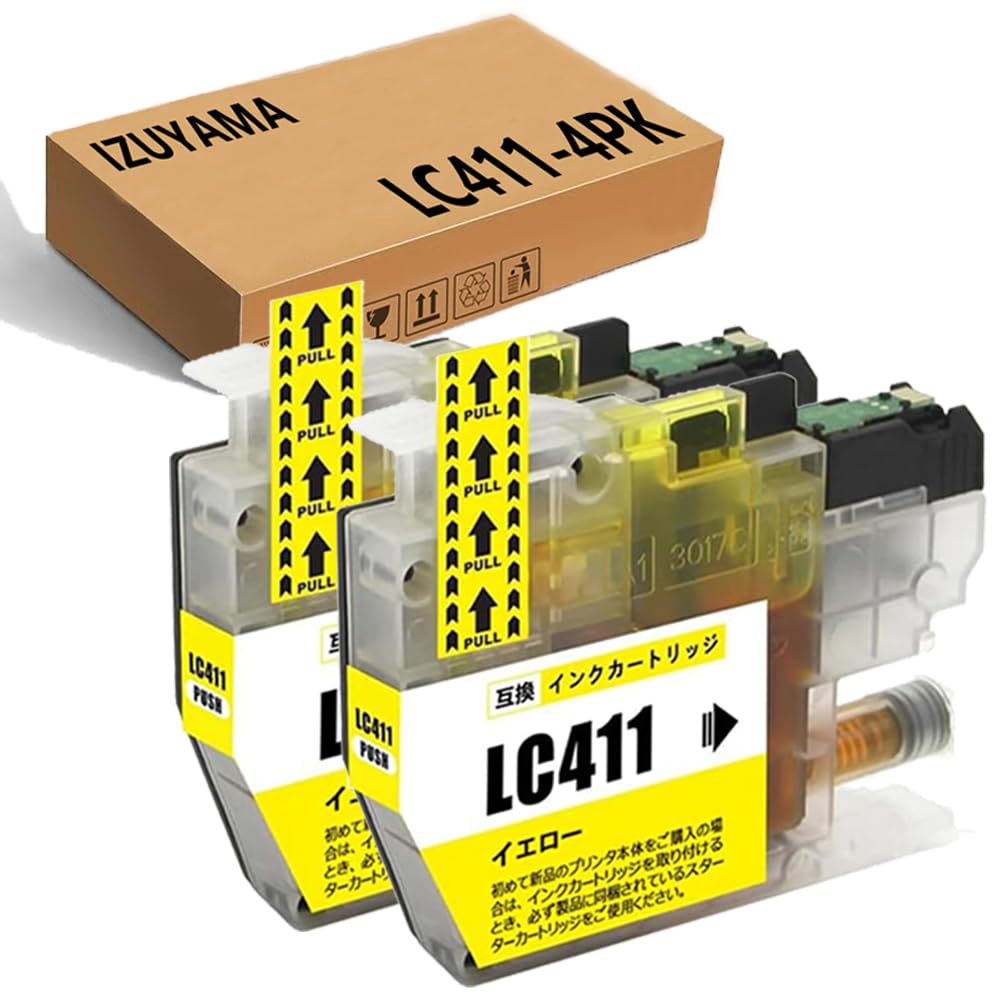 Amazon.co.jp: ブラザー(Brother)用 LC411-4PK 互換インクカートリッジ