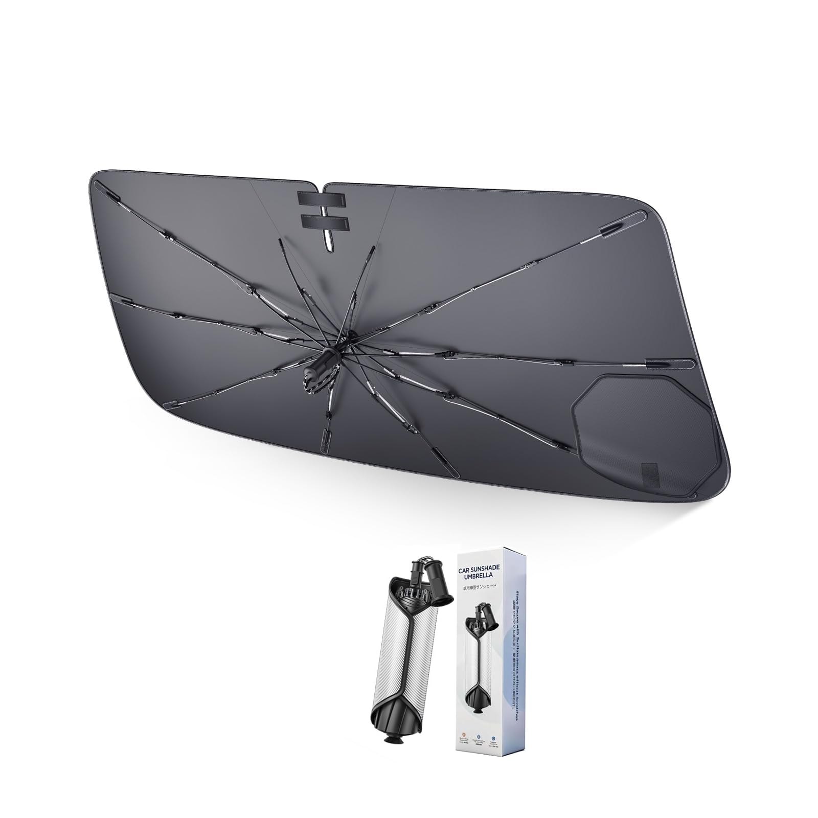 LUWU [Mejorado] Parasol Coche para Ford Kuga 3 MK3 ST Line 2020-2025 2026 Parasol Parabrisas Delantero Plegable Tipo Paraguas, Bloqueo de Rayos UV y Calor Accesorios Interiores Kuga 3